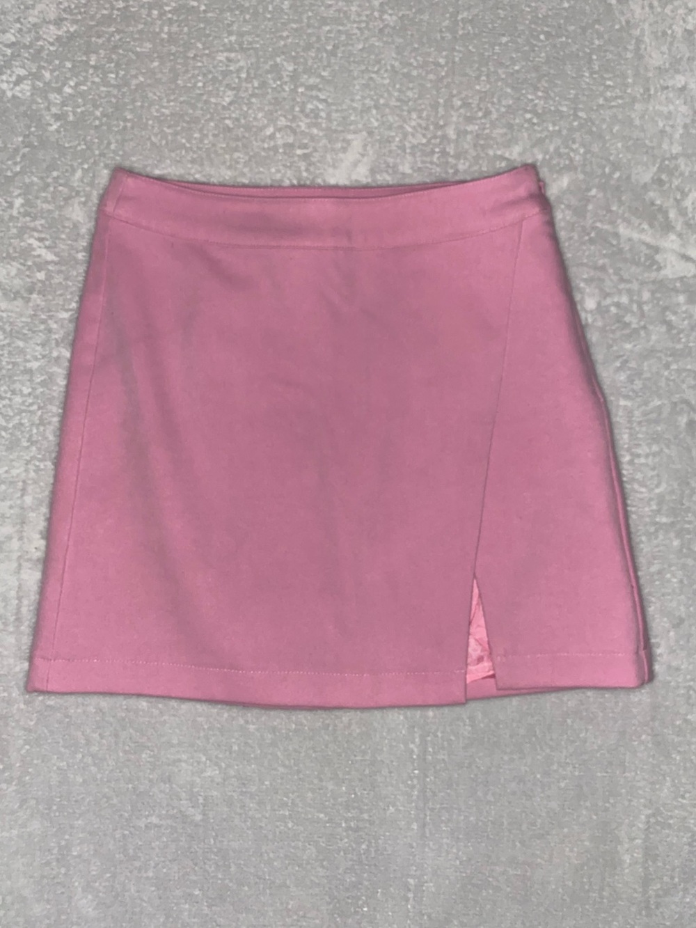Pink Women’s Mini Skirt with Front Slit